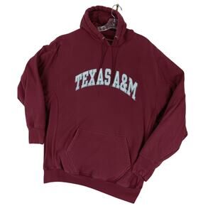 Steve & Barry's Vintage Texas A&M Technical Fleece Hoodies Mens XL Maroon NCAA